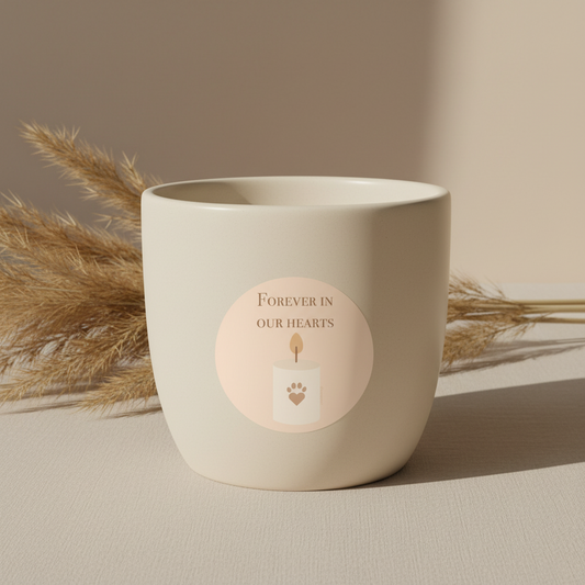 Forever In Our Hearts Dog Sticker - Hand-Drawn Design