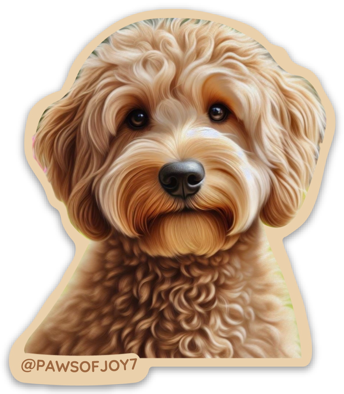GOLDENDOODLE DOG VINYL STICKER 
