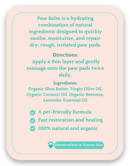 Travel-size organic paw balm made with love to protect your dog’s precious paws, nose, and elbows — wherever your journey takes you.