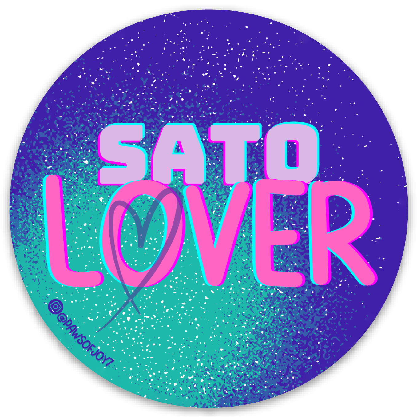 Hand-drawn Sato Lover vinyl sticker featuring a simple, heartfelt design, waterproof and durable, created to honor the deep love between dog moms and their rescued Satos.