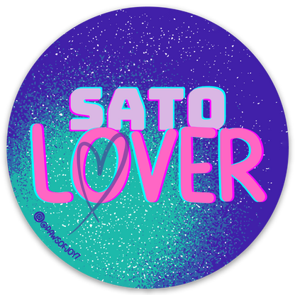 Hand-drawn Sato Lover vinyl sticker featuring a simple, heartfelt design, waterproof and durable, created to honor the deep love between dog moms and their rescued Satos.