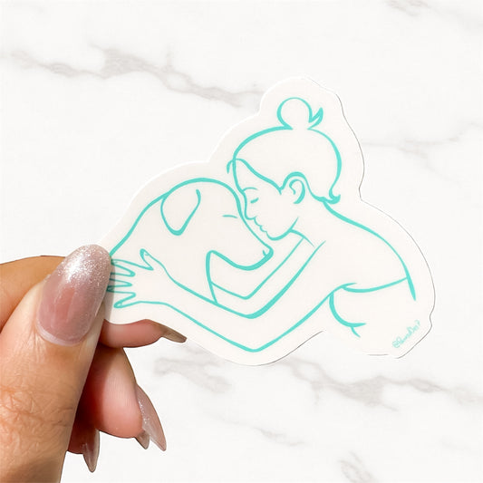 LOVE HUG – HAND-DRAWN STICKER