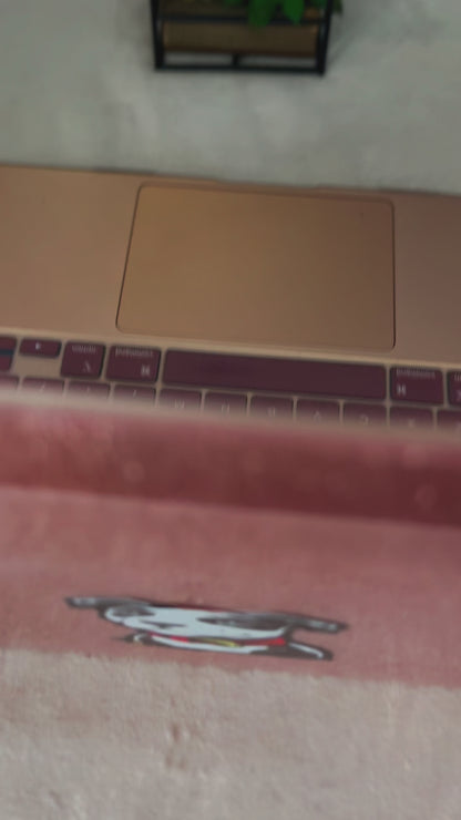 Hand-drawn Staffy vinyl sticker featuring a loving, joyful dog silhouette, waterproof and durable, created to honor the loyal bond between Staffy dog moms and their pups.